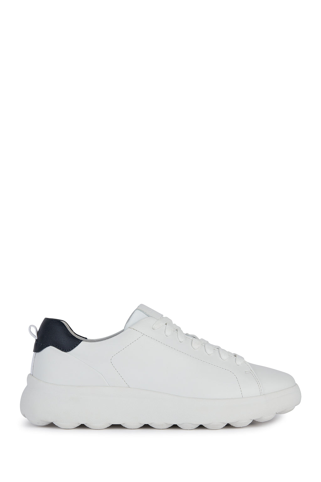 Geox Erkek Beyaz Spherica Ec4.1 Bağcıklı Deri Spor Sneaker