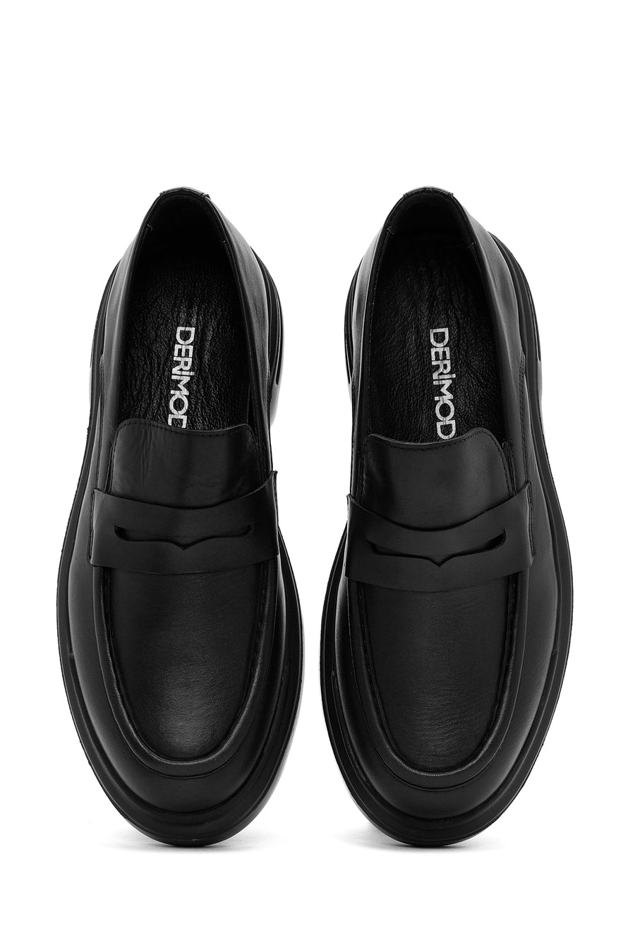 Erkek Siyah Deri Casual Loafer