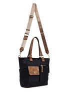 Woman Black Long-Strap Fabric Shoulder Bag | Derimod