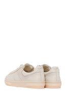 Woman Cream Lace-up Leather Sneaker | Derimod