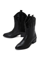 Women's Black Heeled Cowboy Boots | Derimod