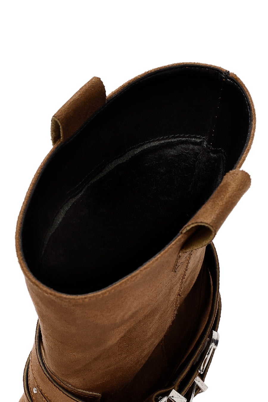 Women's Tan Suede Heeled Cowboy Boots
