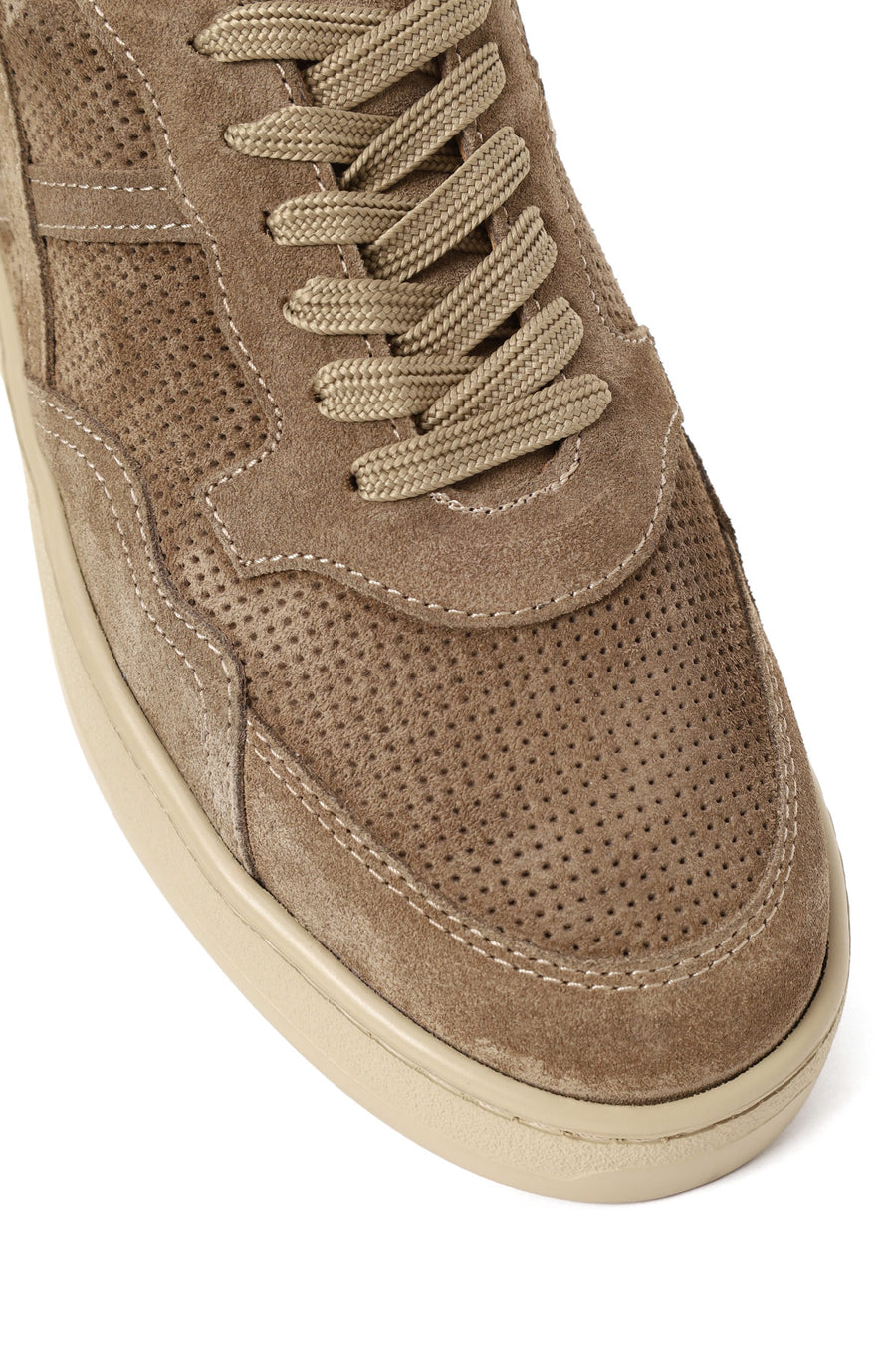 Kadın Vizon Bağcıklı Süet Deri Sneaker