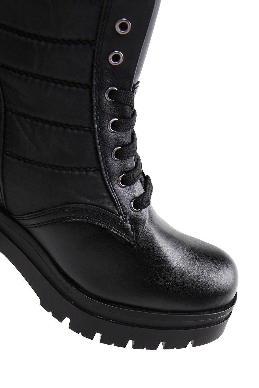 Women's Black Thick Heeled Boots