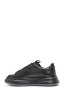 Men's Black Lace-up Leather Sneaker | Derimod