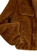 Arosa Kadın Camel Kapüşonlu Oversize Teddy Mont | Derimod