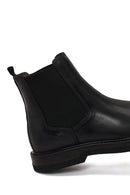 Male Black Leather Chelsea Boots | Derimod