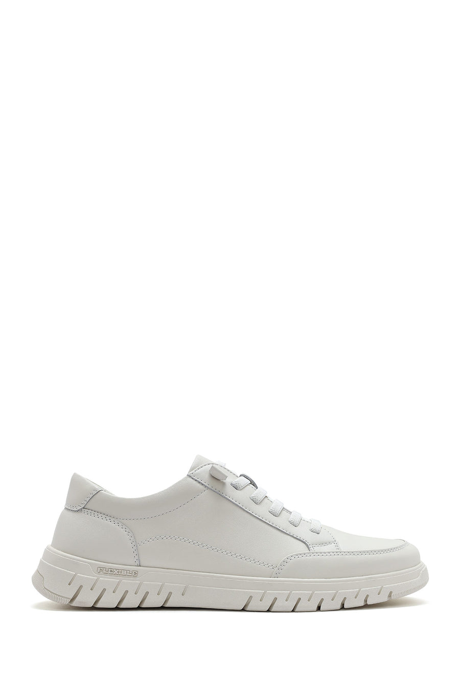 Erkek Beyaz Bağcıklı Deri Sneaker 26SFD694918 | Derimod