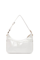 Women's White Long Strap Patent Leather Shoulder Bag | Derimod