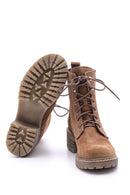 Women's Suede Leather Zipper Detailed Boots | Derimod
