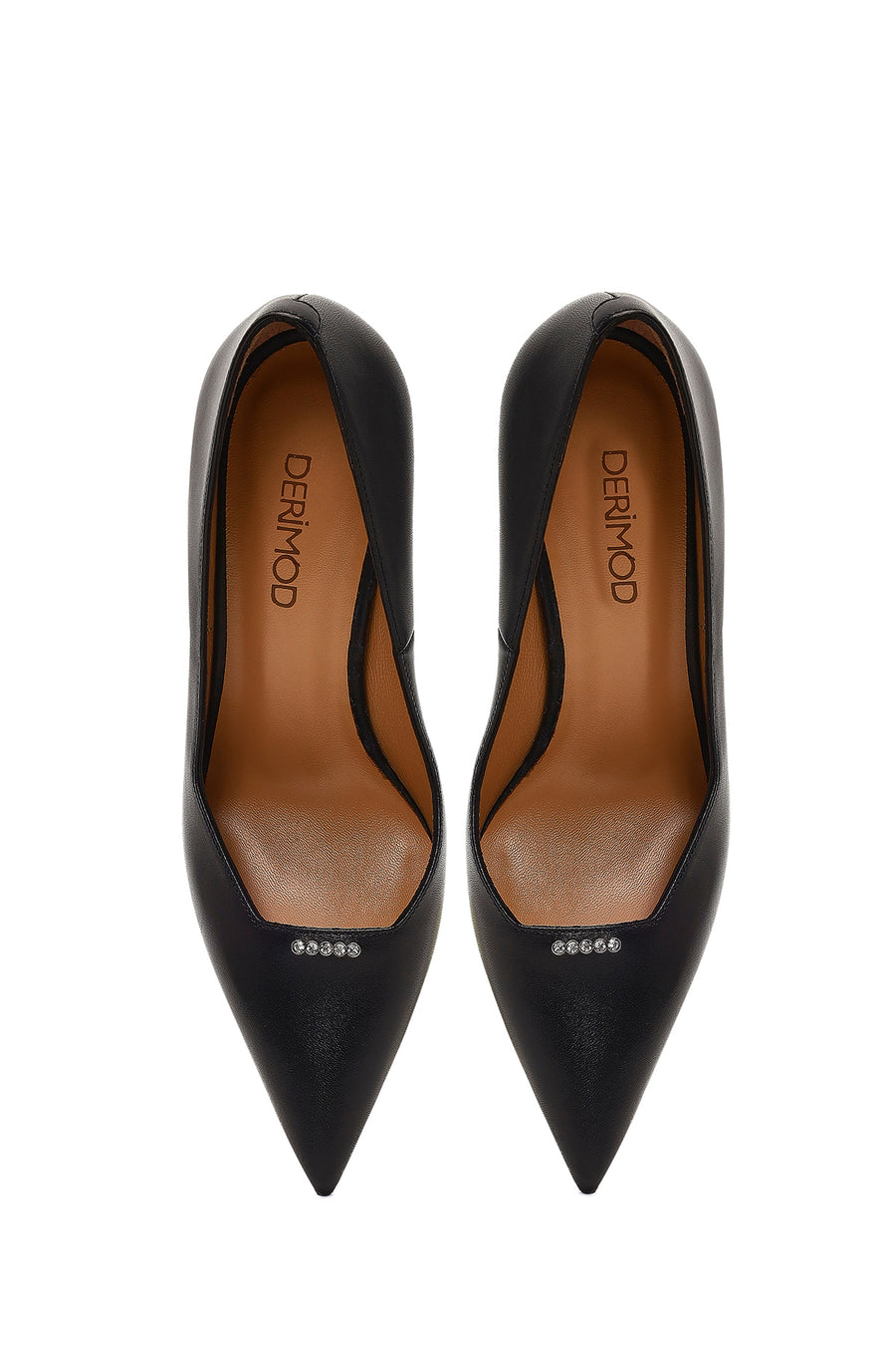 Kadın Siyah İnce Topuklu Deri Stiletto