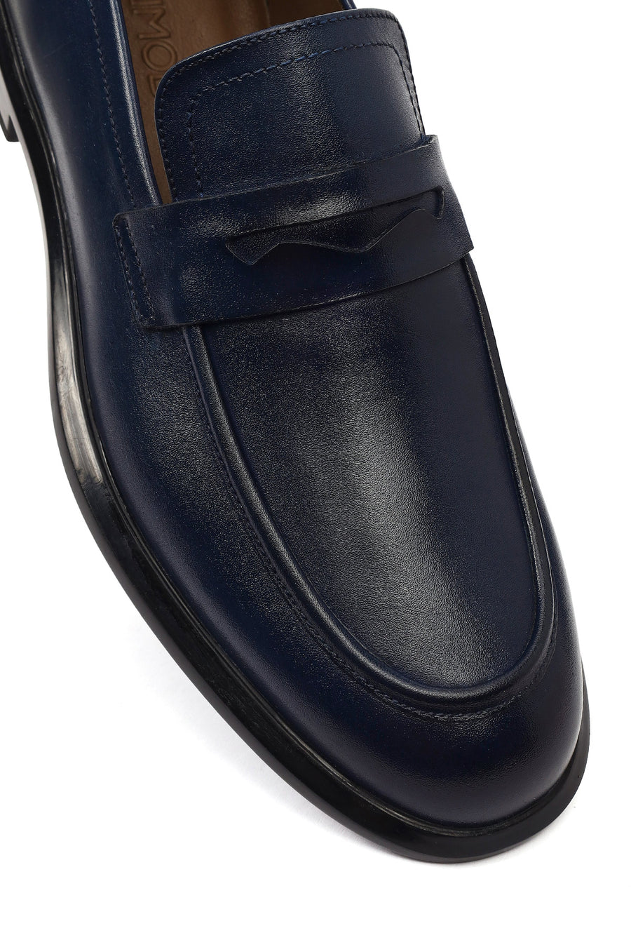 Erkek Lacivert Deri Casual Loafer