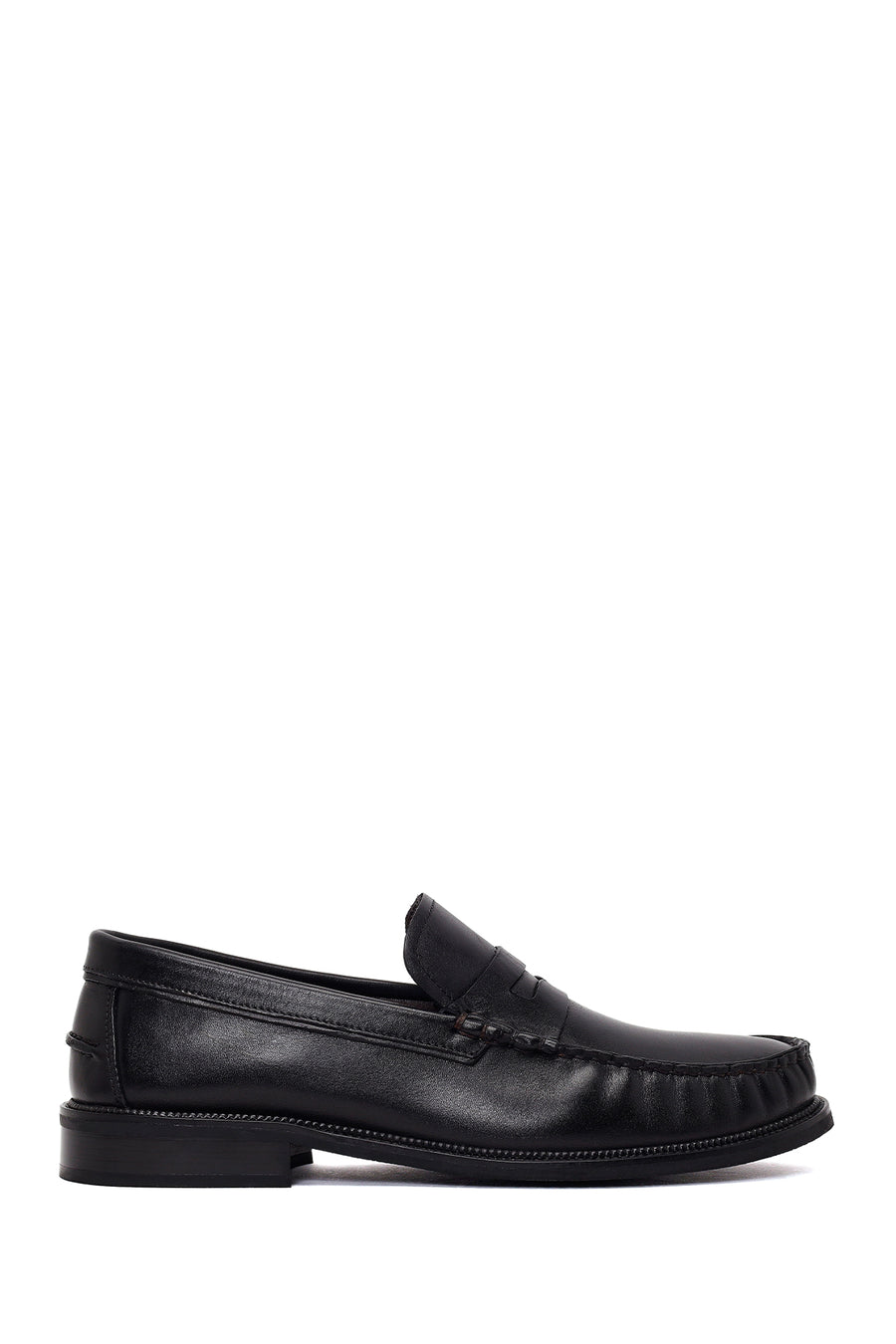 Erkek Siyah Deri Casual Loafer WM750038DV | Derimod