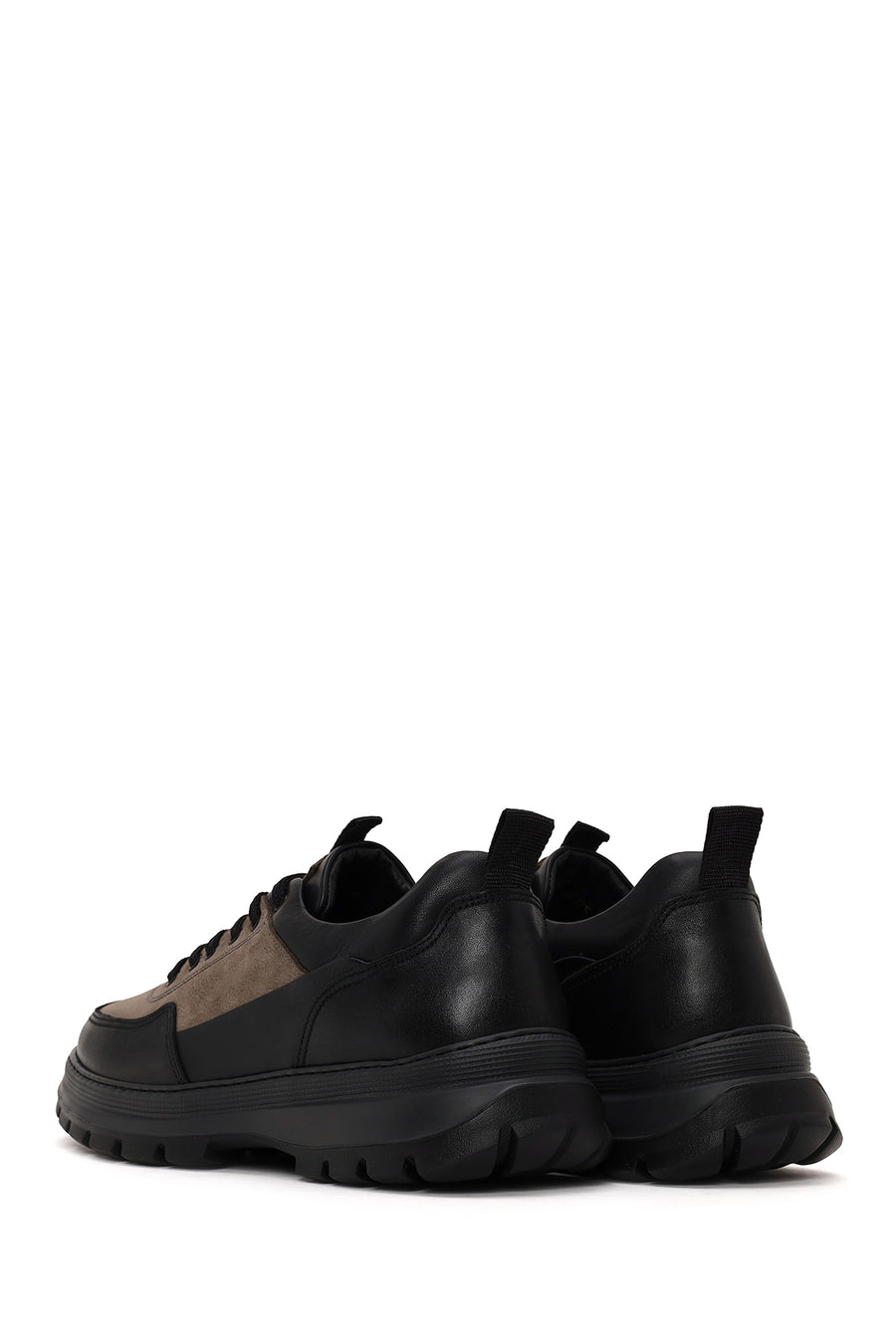 Male Mink Lace-up Thick-soled Leather Casual Shoes