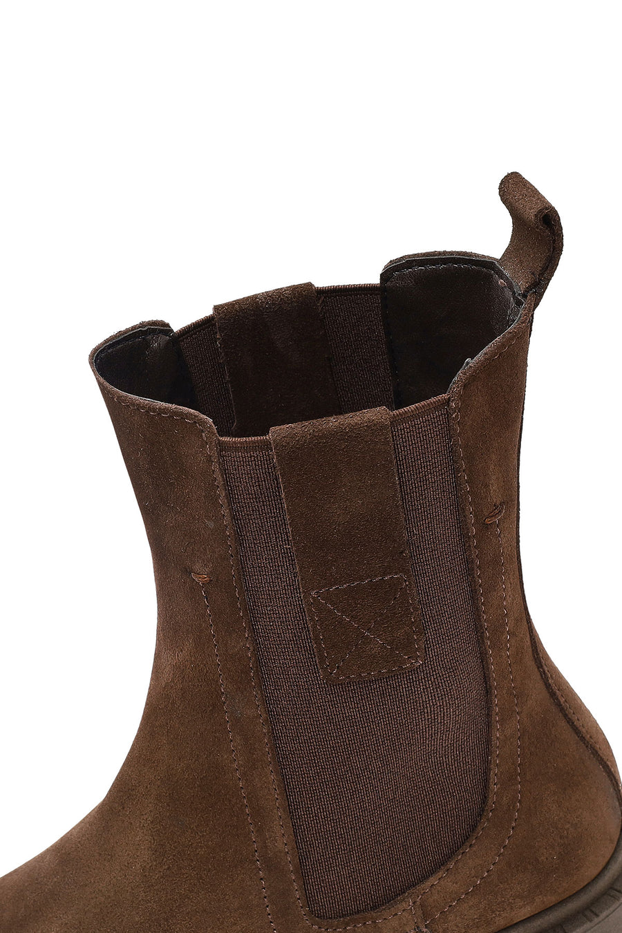 Woman Brown Suede Chelsea Boots