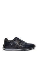 Erkek Lacivert Deri Casual Sneaker | Derimod