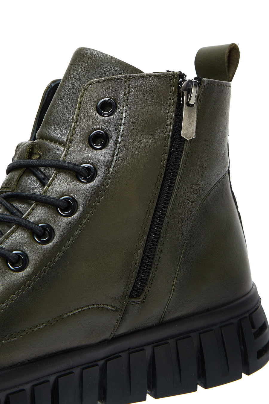 Men's Green Leather Boots