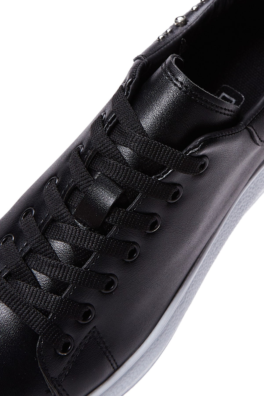 Kadın Siyah Taşlı Kalın Tabanlı Sneaker