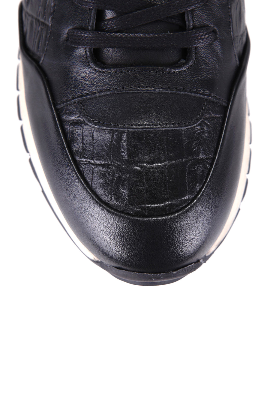 Kroko Desenli Erkek Deri Sneaker