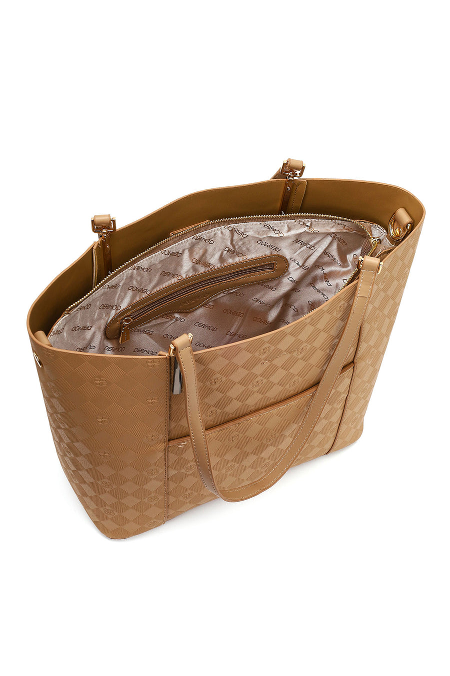 Women's Tan Printed Shoulder Bag