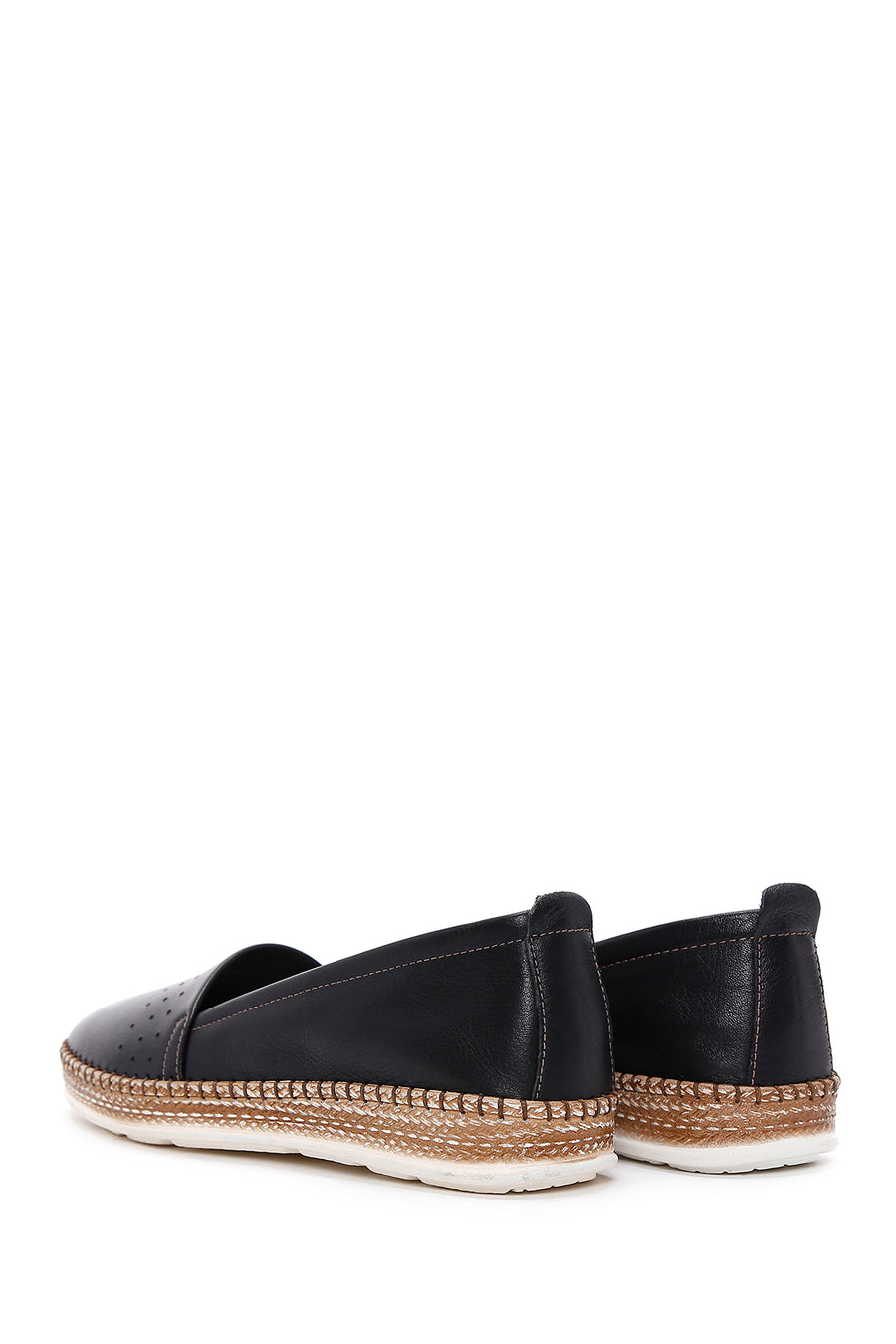Women's Black Leather Comfort Loafer