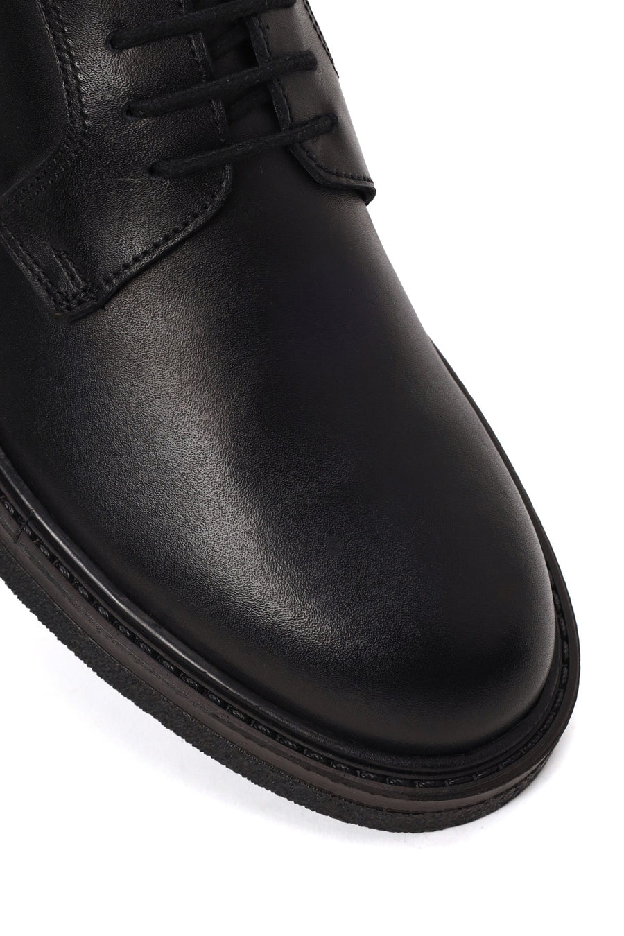 Male Black Lace-Up Leather Casual Shoes