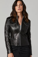 Molly Women's Leather Jacket | Derimod