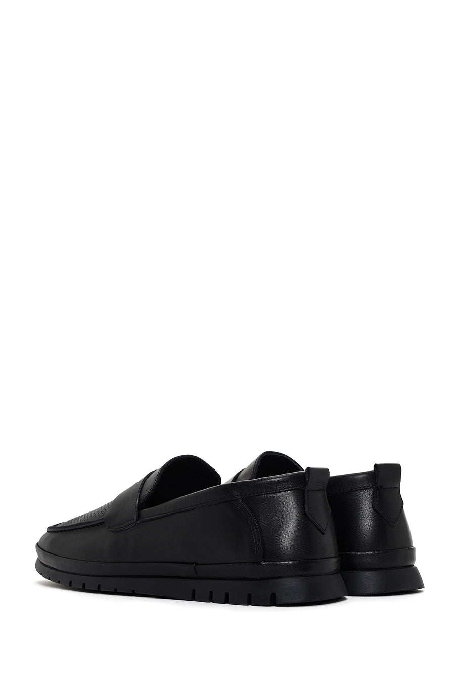 Erkek Siyah Deri Casual Loafer