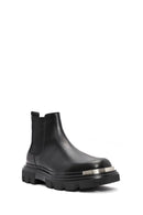 
Men's Black Metal Detailed Leather Chelsea Boot
 | Derimod
