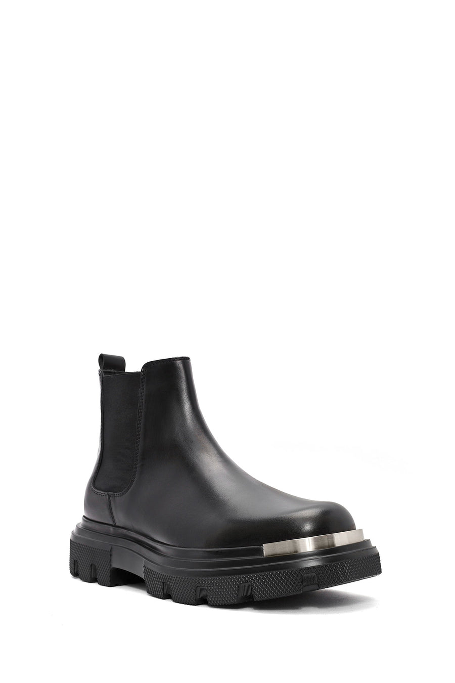 
Men's Black Metal Detailed Leather Chelsea Boot
