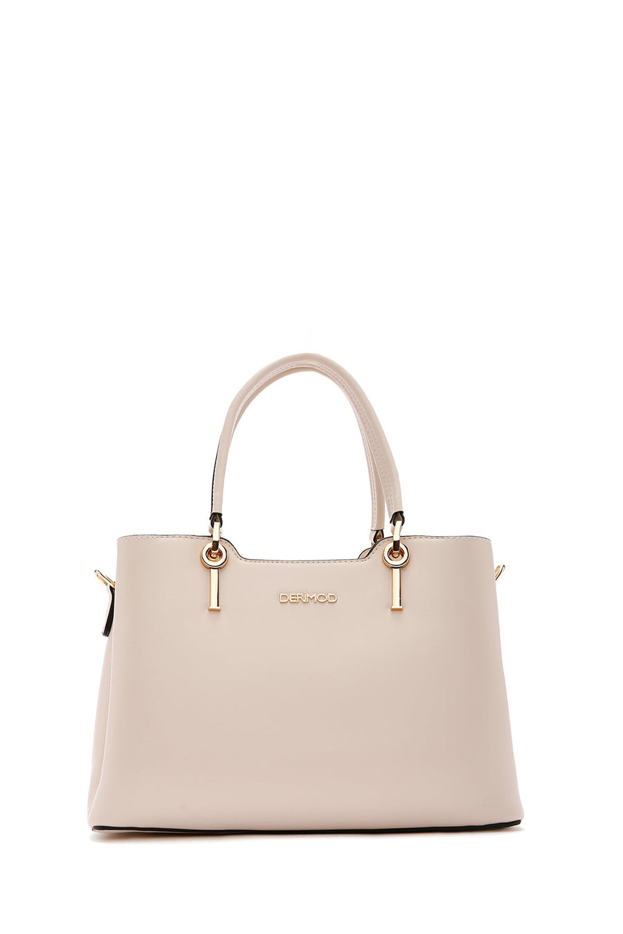 Women's Cream Long Strap Classic Handbag
