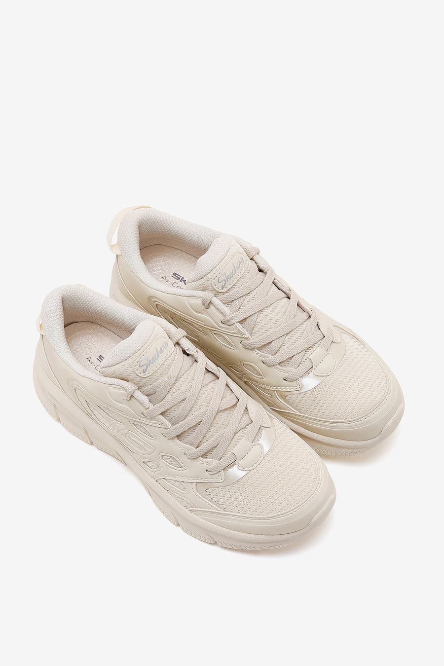 Skechers Women's White Modern D'lux Lace-up Sneaker