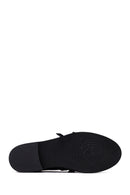 Kadın Siyah Tokalı Deri Maskülen Loafer | Derimod