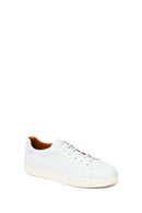 Erkek Beyaz Bağcıklı Deri Sneaker | Derimod