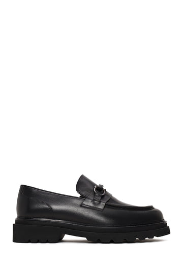 Erkek Siyah Deri Casual Loafer WM750034DV | Derimod