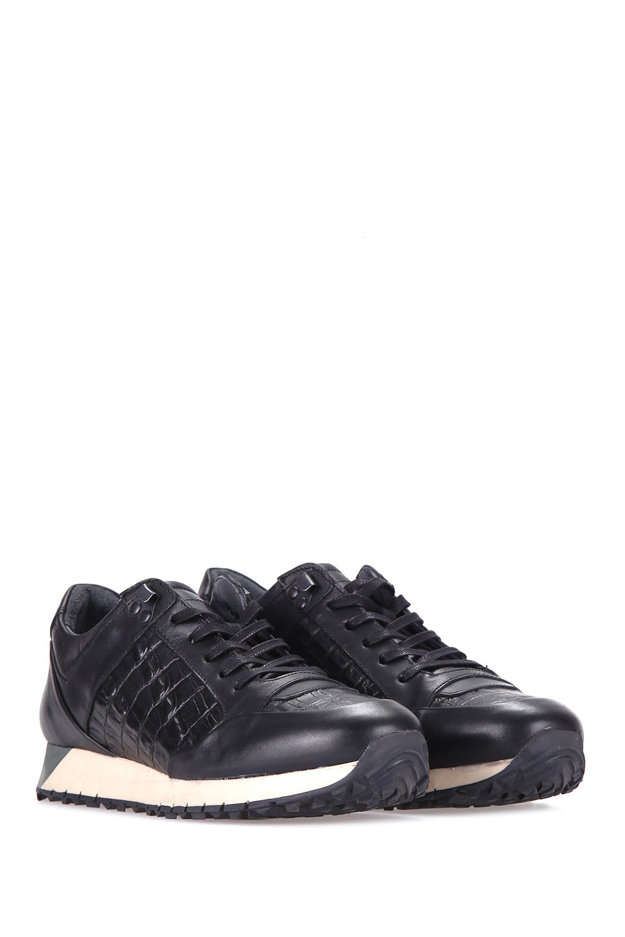 Kroko Desenli Erkek Deri Sneaker