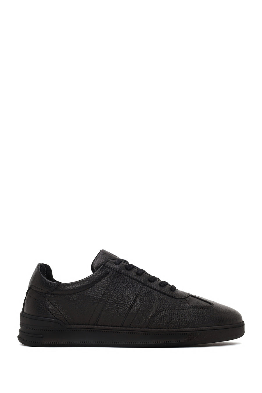 Erkek Siyah Bağcıklı Deri Sneaker WM600018DF | Derimod