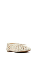 Women's Cream Knitted Ballerina | Derimod