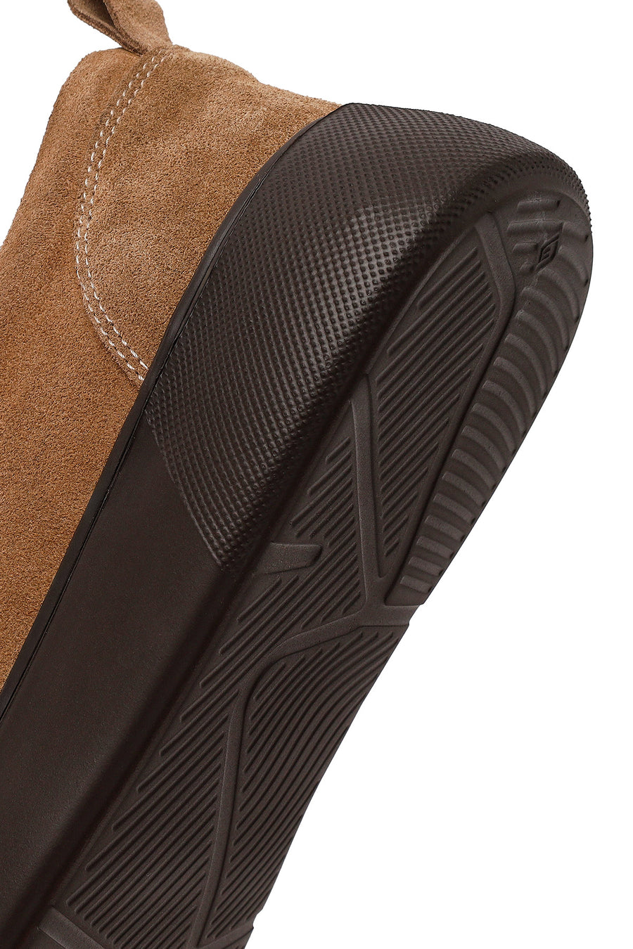 Male Brown Lace-Up Thick-Soled Suede Leather Sneaker