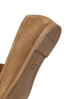 Women's Tan Suede Leather Loafer | Derimod