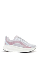 Derimod Zero Woman Purple Lace-Up Thick-Soled Fabric Sneakers | Derimod
