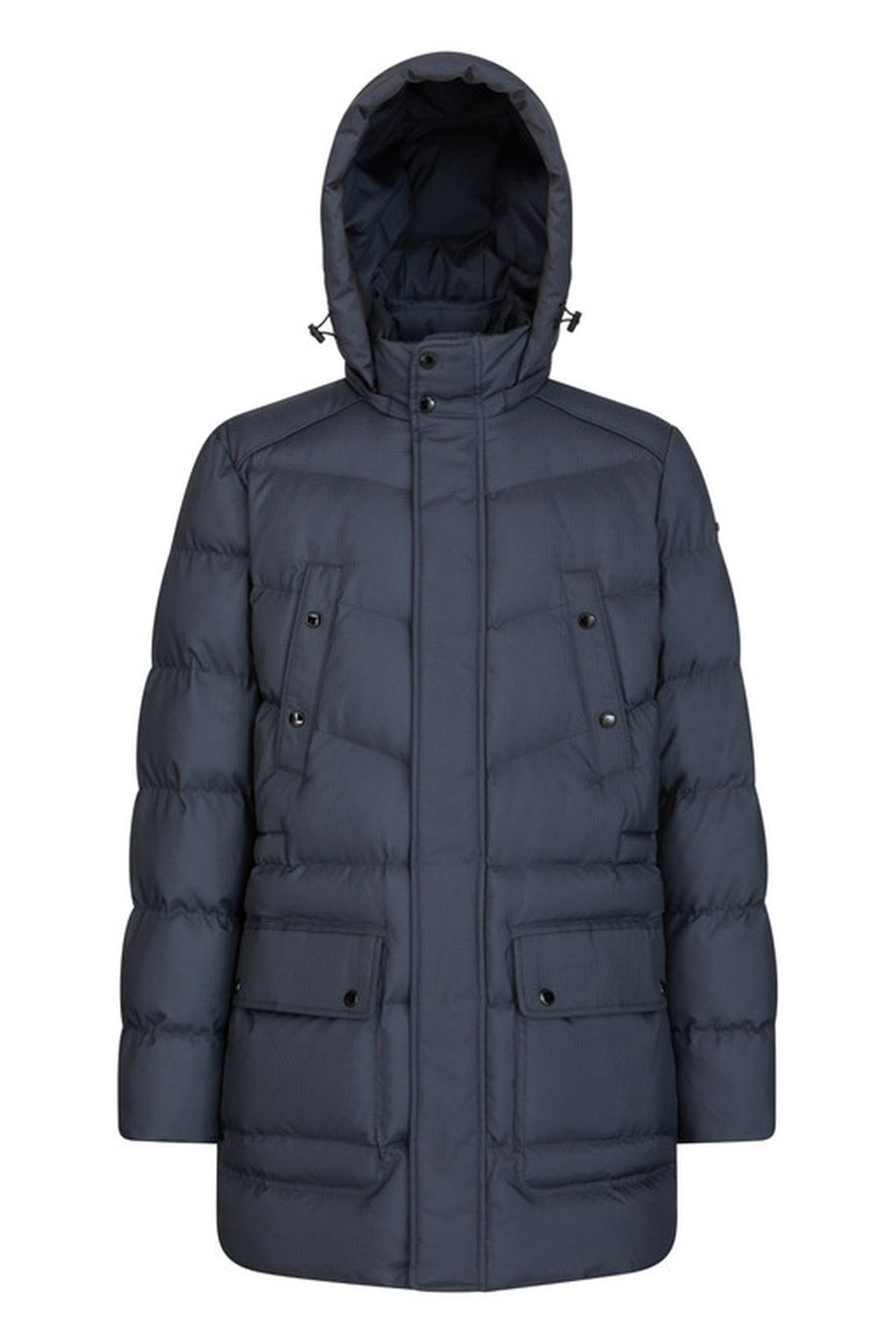 Geox Men's Gray Sandford Hooded Long Coat M3628VT2667F9133 | Derimod