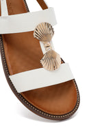 Women's White Sandals with Accessory Details | Derimod