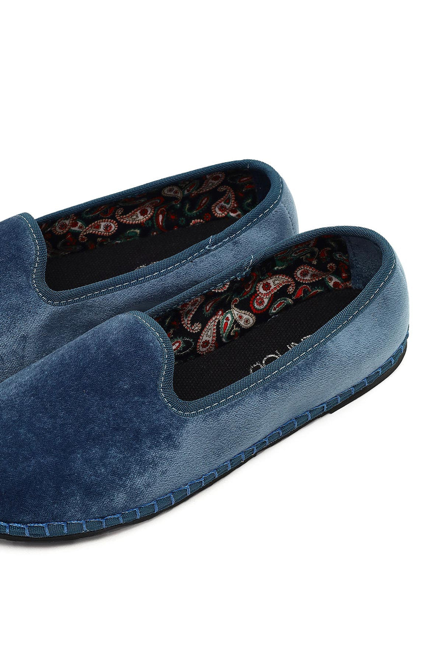 Women's Blue Fabric Loafer