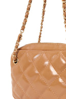 Woman Beige Quilted Crossbody Bag | Derimod