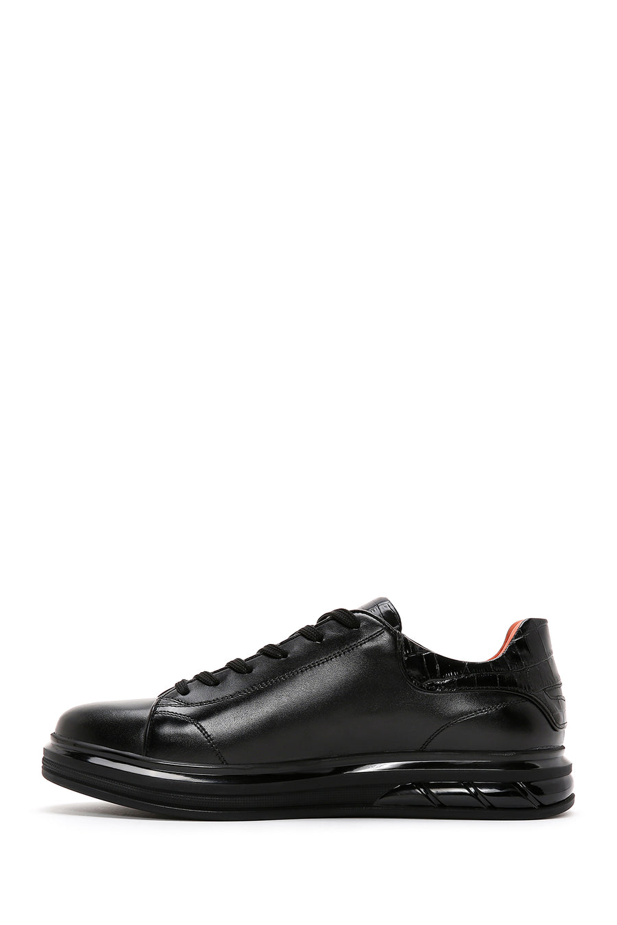 Men's Black Leather Sneaker