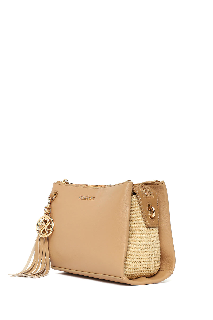 Women's Beige Charm Crossbody Bag