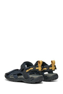 Geox Men's Navy Blue U Terreno + Grip B Te + Nbk Sy Double Strap Fabric Sandals | Derimod