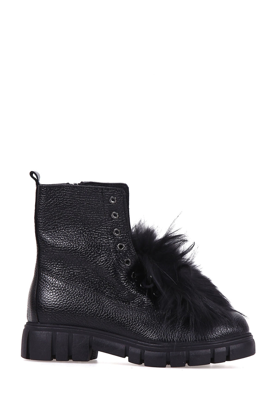 Women's Hairy Leather Boots 18WFD2410FT | Derimod
