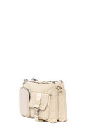 Woman Cream Long-Strap Fabric Crossbody Bag | Derimod